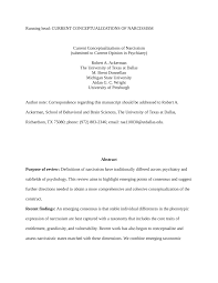 Pdf Current Conceptualizations Of Narcissism