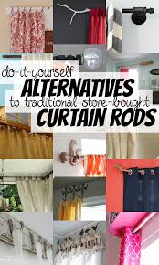 Afterwards, put the ropes through each hook and tie a huge knot at the end to secure the rope and curtains. Remodelaholic 25 Creative Diy Curtain Rod Tutorials