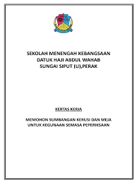 Di sekolah menengah kebangsaan datuk haji abdul wahab, terdapat ramai murid yang berkefungsian rendah. Kertas Kerja