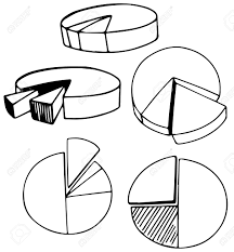 A Set Of Doodle Pie Chart Illustration