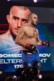 Referee Chris Tognoni Hovers Over Welterweight Foto de stock de contenido  editorial