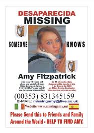 Missing Amy Fitzpatrick Official Website Missing In Spain Bring Them Home Missing Child Children
