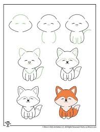 The little horns and the tail. How To Draw Cute Animals Woo Jr Kids Activities Children S Publishing Easy Doodles Drawings Cute Drawings Art Drawings For Kids