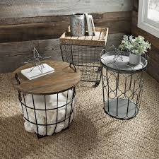 Wondering Where To Keep All Those Extra Blankets Our Wire Crate Accent Tables Have The Storage And Function You Need They Re A Smar Decor Home Decor Home Diy