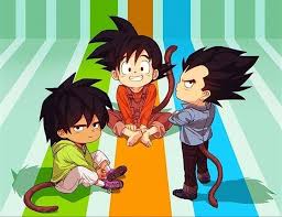 Kid Goku Broly And Vegeta Kawaii Dragon Ball Goku Anime Dragon Ball Dragon Ball Artwork