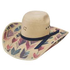 charlie 1 horse straight arrow palm leaf cowgirl hat