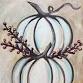 Autumn White Pumpkins  – Paint and Sip – San Diego event image