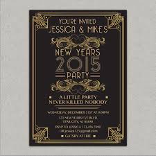 Great Gatsby New Years Eve Party Invitation Black And Gold Etsy In 2020 New Years Eve Invitations New Years Eve Party Party Invite Design