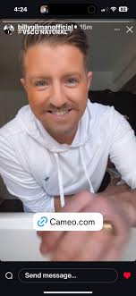 Cute pic 4:24 92 billygilmanofficial VSCONATURAL> 15m X ၁ Cameo.com Send  sendmessage... message...