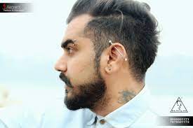 Stylish Piercings For Men We Have Design Facial Piercings For This Man 1 Lobe With 3mm Ball Stud 2 Industrial Wi Facial Piercings Piercings For Men Eyebrows