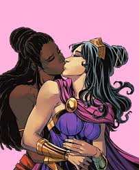 LGBT in Comics — [id: an edit of Hippolyta and Philippus from DC on...