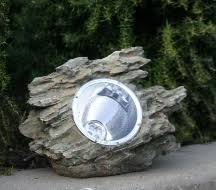 Natural Garden Rock With Solar Powered Lighthttp Www Mysolarshop Com Garden Solar Light Rock 18w2 Solar Garden Solar Lights Garden Landscape Lighting