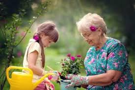 An elderly person does hi daily activities.