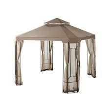 Hampton Bay 10 Ft X 10 Ft Outdoor Patio Cottleville Gazebo Gfs00744a The Home Depot Gazebo Patio Gazebo Steel Gazebo