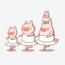 卡通小豬卡通豬豬跳舞 豬剪貼畫 天鵝舞 可愛的猪素材 psd格式圖案和png圖片免費下載 ในป 2021 กระป กออมส น