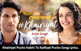 Maybe you would like to learn more about one of these? Khairiyat Pucho Kabhi To Kaifiyat Pucho Song Lyrics