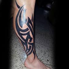 Pick one today if this is the look you desire! 60 Tribal Leg Tattoos For Men Cool Cultural Design Ideas