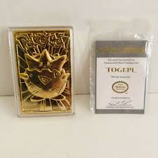 We are a participant in the amazon services llc associates program, an affiliate advertising program designed to provide a means for us to earn fees by linking to amazon.com and affiliated sites. Pokemon Togepl 23 Karat Gold Plated Trading Card With Coa Limited Edition Pokemon In 2020 Trading Card Sleeves Gold Pokemon Pokemon