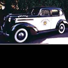 1936 Pontiac Police Car Black And White Police Cars Old Police Cars Police