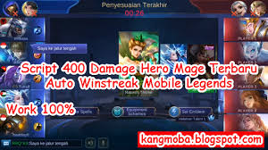 Mobile legend hack skins hero, mobile legend mod apk, script damage all heros work rank and classic mode by bro p.c yt, script gg, script hack, script hack games online, script hack skins hero mobile legend,. Script 400 Damage All Pahlawan Mage Auto Winstreak Mobile Legends Script Mobile Legends