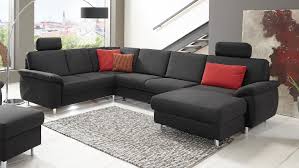 Wohnlandschaft Winston Ecksofa Sofa Polstermöbel Anthrazit
