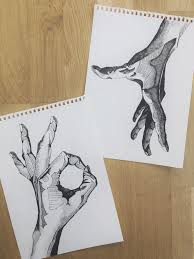 Hands Pen 21x29cm Sketch Book Art Sketchbook Art Drawings