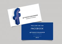 Free business cards to design create a free business card online in minutes! Free Vector Social Media Business Card For Content Creator