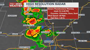 Severe thunderstorm warning a severe thunderstorm warning is issued when severe thunderstorms are occurring or imminent in the warning area. Severe Thunderstorm Warning Issued For Areas Northwest Of Madison