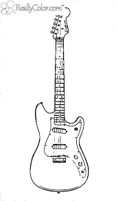 Guitar Reallycolor Coloring Pages Color Free Printable Coloring Sheets