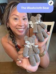 Teddy Bear Made Out of A Wash Cloth