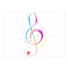 Watercolors are still an ongoing trend in graphics and visuals. Pastel Music Notes Postcards No Minimum Quantity Zazzle