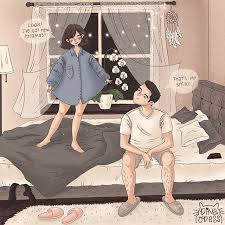 Download now hot topik 14 gambar animasi romantis paling dicari. 15 Ilustrasi Rasanya Punya Suami Cuek Gemas Campur Sayang