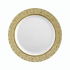 Black And Gold Plastic Plates Decor Elegant Disposable Premium Heavy Weight 7 25 Dinne Https Www Amazon Com Dp B01kimhdwc Ref Cm Sw R Pi Dp X Xkbbybgxysfyy Plastic Plates Wedding