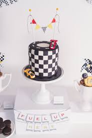 Black And White Checkered Cake Race Car Party Black And White Checkered Cake Black Twine Tania S Design Studio Race Car Birthday Party Race Car Birthday Cars Theme Birthday Party