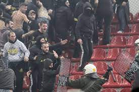 Where is the football club paok located in greece? Riots Paok Aek 29 03 2015