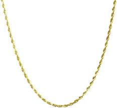 Check spelling or type a new query. Amazon Com 10k Gold 1 8mm Diamond Cut Rope Chain Necklace Unisex Sizes 16 30 16 Clothing Shoes Jewelry