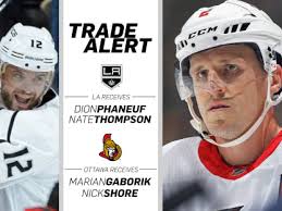 LA Kings Acquire Phaneuf, Thompson; Trade Gaborik, Shore to Senators