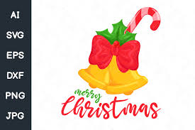 Download Christmas Bell With Beautiful Red Bow Ch Graphic By Crstocker Creative Fabrica PSD Mockup Templates