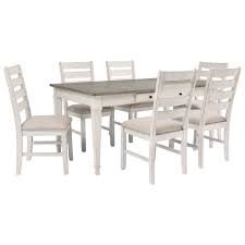Montibello white marble 54 x 54 9 piece diningset. Signature Design By Ashley Skempton D394 25 6x01 7 Piece Rect Dining Table Set W Storage Furniture And Appliancemart Dining 7 Or More Piece Sets