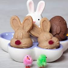 Easter eggs and bunnies, symbolizing the coming of spring and new life, are given as presents at this time of the year. White Chocolate Bunnies Milk Chocolate Easter Eggs Baby Led Feeding