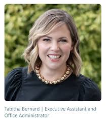 Congratulating Tabitha Bernard