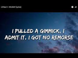 Holidays Lyrics Lil Nas X Alot Of Bad Words Youtube