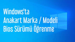 Windows Ta Anakart Marka Modeli Bios Surumu Ogrenme Youtube