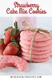 Line 8 or 9 square baking pan with parchment; Light Fluffy Strawberry Cookies
