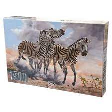 Heye 1500 piece jigsaw puzzle with illustration by rita berman of a magical town populated by animals going about their daily life. Zebra Banter 1500 Piece Puzzle Buy Online In South Africa Takealot Com