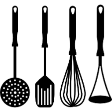 Four Cooking Accessories Set For Kitchen Free Vector Icons Designed By Freepik Cooking Accessories Kitchen Free Icons