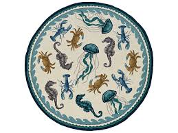 Maybe you would like to learn more about one of these? Kas Rugs Harbor Ivory Teal 7 6 Round Area Rug Kg4204rou