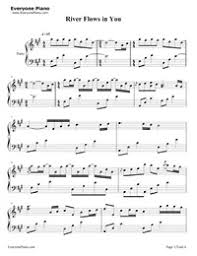 Tranposable music notes for sheet music by yiruma, : River Flows In You Yiruma Free Piano Sheet Music Piano Chords