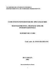 Manual de proceduri privind reinsertia socio profesionala a tinerilor care parasesc sistemul de protectie a copilului. Internationalizarea Firmei Academia De Studii Economice Departamentul De Formare Permanent Curs Postuniversitar De Specializare Managementul Course Hero
