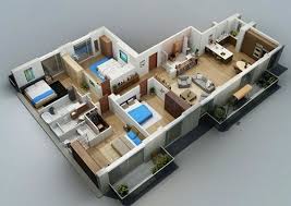 Selain itu terdapat 3 kamar tidur pada desain di atas. Denah Rumah Type 45 Dengan 3 Kamar Tidur Yang Modern Dan Mewah